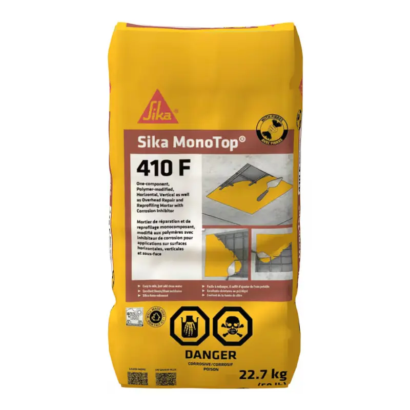Sika Monotop-410 F – 22.7 Kg Fibre-Reinforced Vertical & Overhead Repair Mortar, One-Part Formula 1