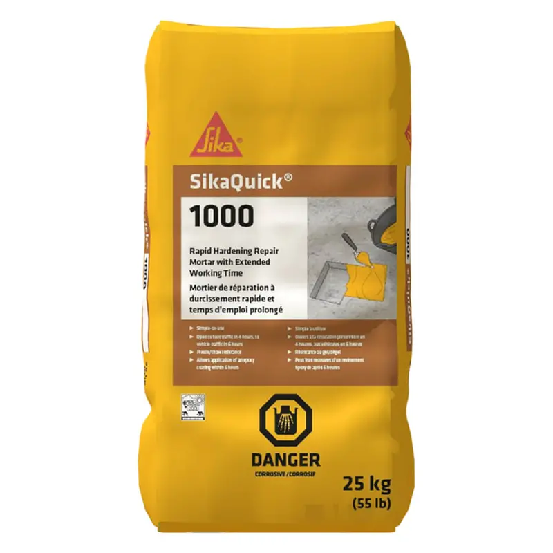 Sika Quick-1000 Rapid-Hardening Repair Mortar – 25 Kg Fast-Setting Concrete Restoration Mix 1