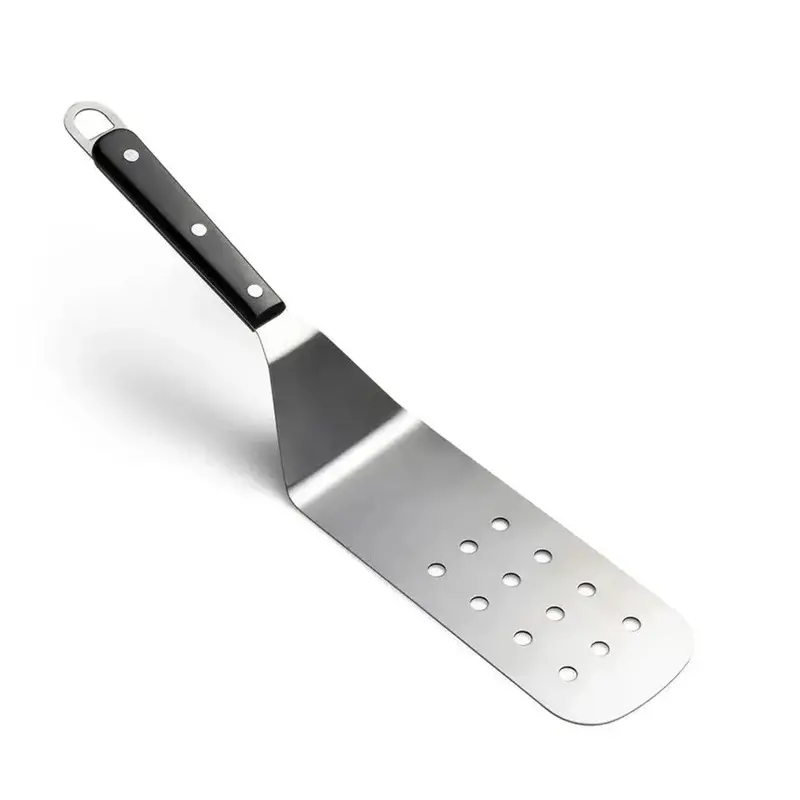 Slotted Stainless Steel Griddle Spatula For Flipping And Draining 1