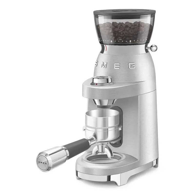 Smeg 50S Retro Coffee Grinder – Stainless Steel, Electric 1