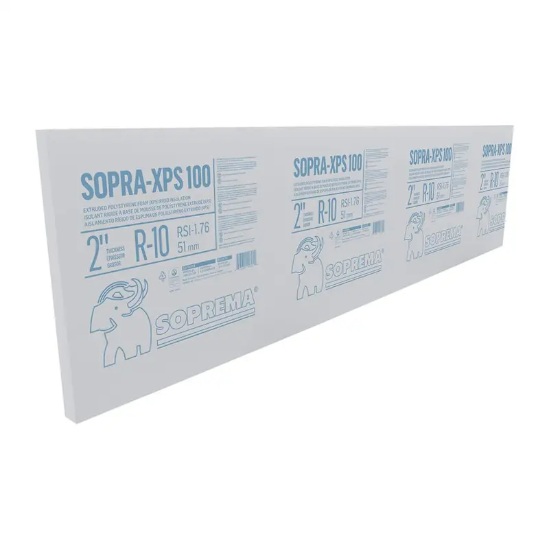 Soprema Sopra Xps-100 Butt-Edge Rigid Insulation – 2 In. × 24 In. × 96 In. Premium Xps Foam Board (R-100) 1