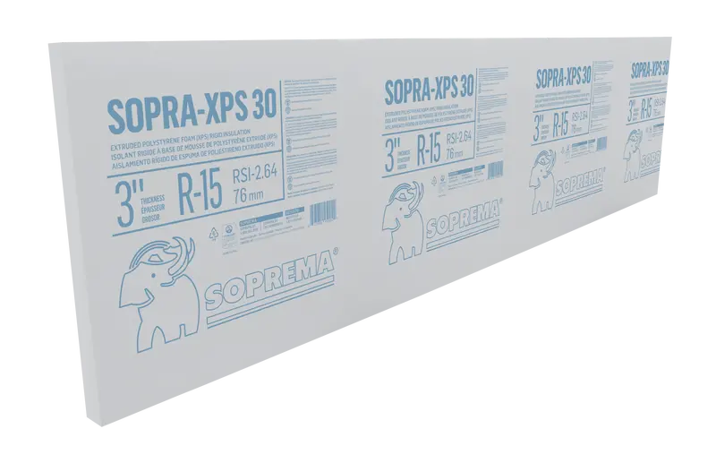 Soprema Sopra Xps-30 Butt-Edge Rigid Insulation – 3 In. × 24 In. × 96 In. Extruded Polystyrene (R-30) 1