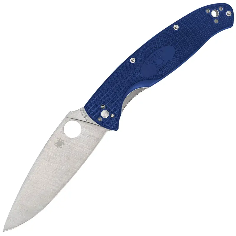 Spyderco Resilience Premium Folder: 4.2-Inch Cpm-S35Vn Blade And Blue Textured Frn Handle (Model C142Pbl) 1