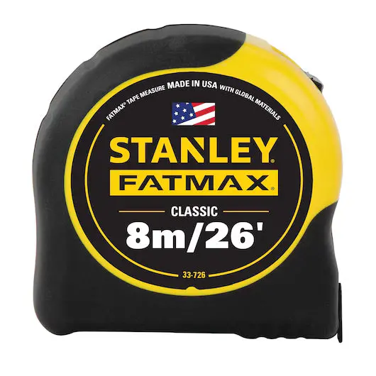 Stanley Fatmax Fmht33826S 26-Foot Tape Measure – 1-1/4" Blade, Shock-Absorbing Housing 1