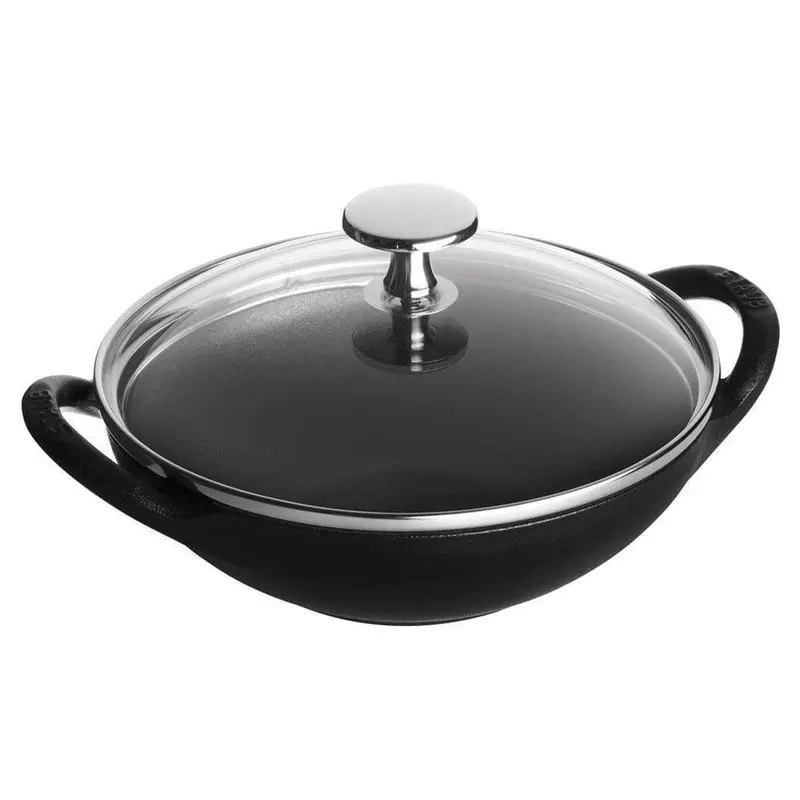 Staub 0.5-Qt Mini Cast Iron Baby Wok – Matte Black 1