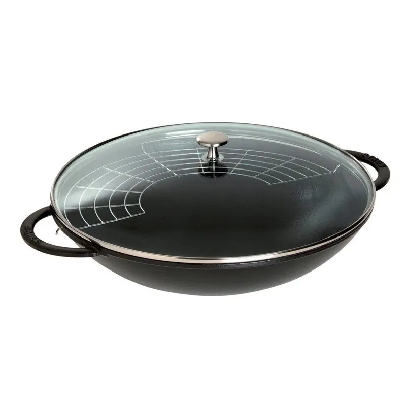 Staub 6-Qt Cast Iron Wok – Matte Black 1