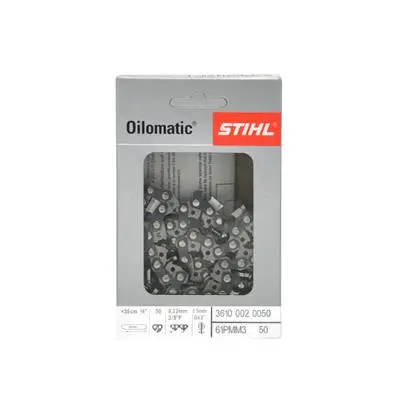 Stihl 0.375 In. × 0.043 In. Chainsaw Chain – 50 Drive Links (3610 002 0050/61Pmmc350E) 1