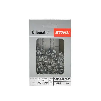 Stihl 0.375 In. × 0.050 In. Chainsaw Chain – 60 Drive Links (3623 002 0060/33Rs60E) 1