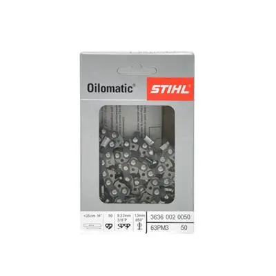 Stihl 50-Link Chainsaw Chain Compatible With 0.375" Pitch, 0.050" Gauge Bars 1