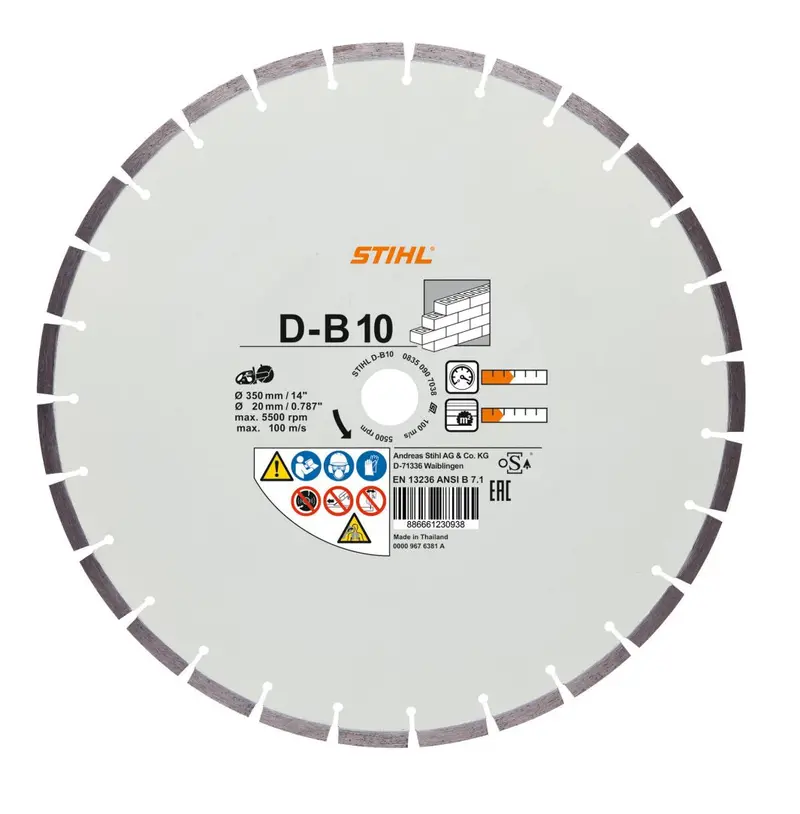 Stihl D-B10 12" X 20Mm Diamond Concrete Cutting Blade 1