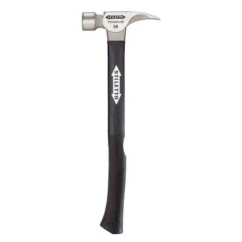 Stiletto Ti16Mc-F 16-Ounce Titanium Hammer – Curved Milled Head, Fiberglass Handle 1