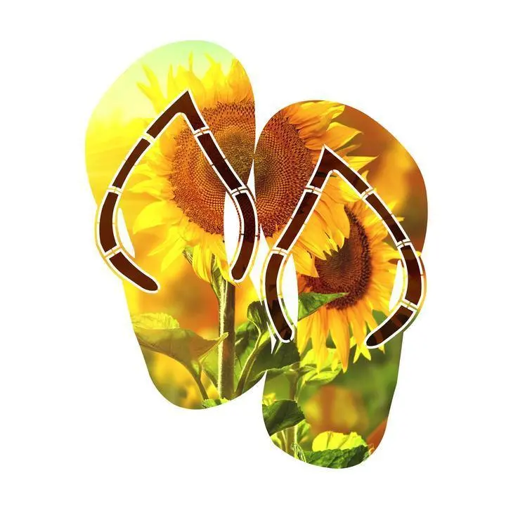 Sunflower Flip-Flop Metal Wall Art 1