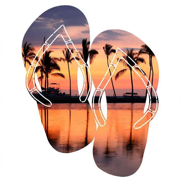 Sunset Palms Flip-Flop Metal Wall Art 1