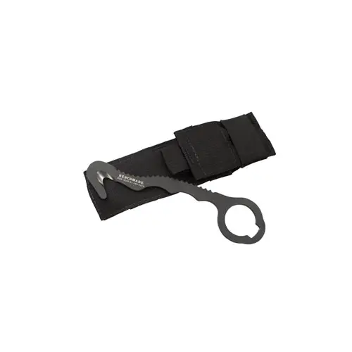 Tactical Strap Cutter With Fixed Blade And Flipper 1