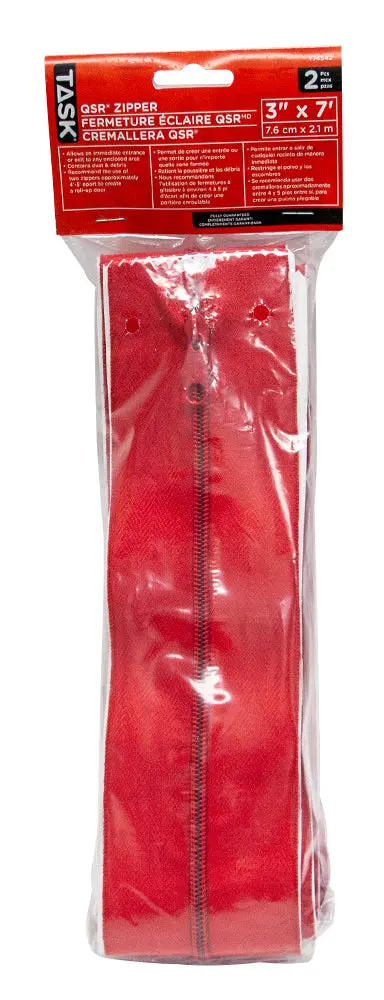 Task Qrs Containment System Standard Adhesive Zipper — 3" × 7' (2-Pack) 1