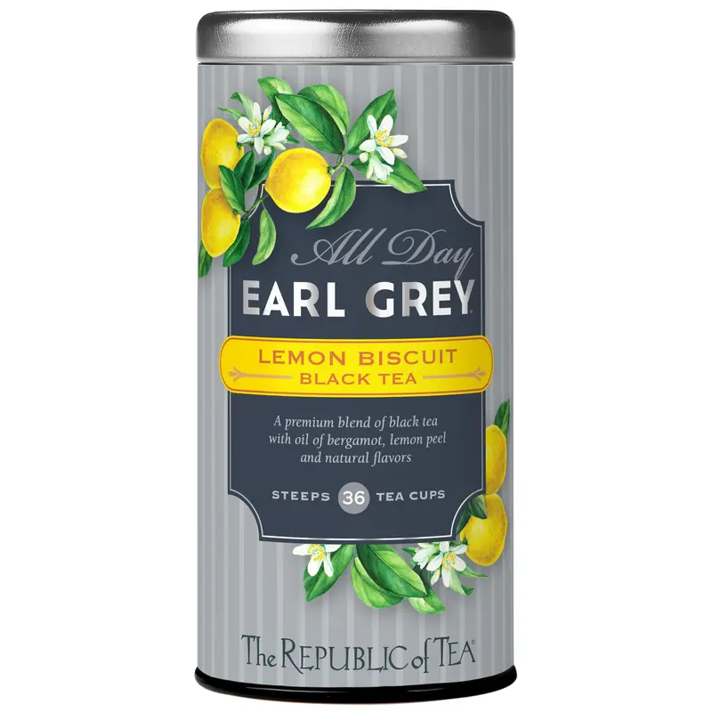 The Republic Of Tea All Day Earl Grey Lemon Biscuit Black Tea – 36 Bags 1
