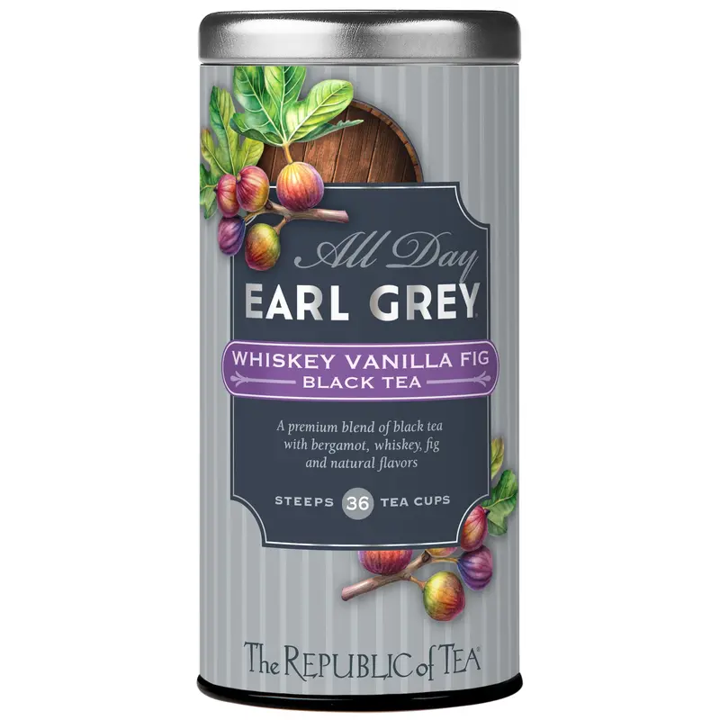 The Republic Of Tea All Day Earl Grey Whiskey Vanilla Fig Black Tea – 36 Bags 1