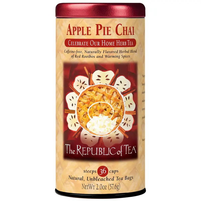 The Republic Of Tea Apple Pie Chai Herbal Tea – 36 Tea Bags 1