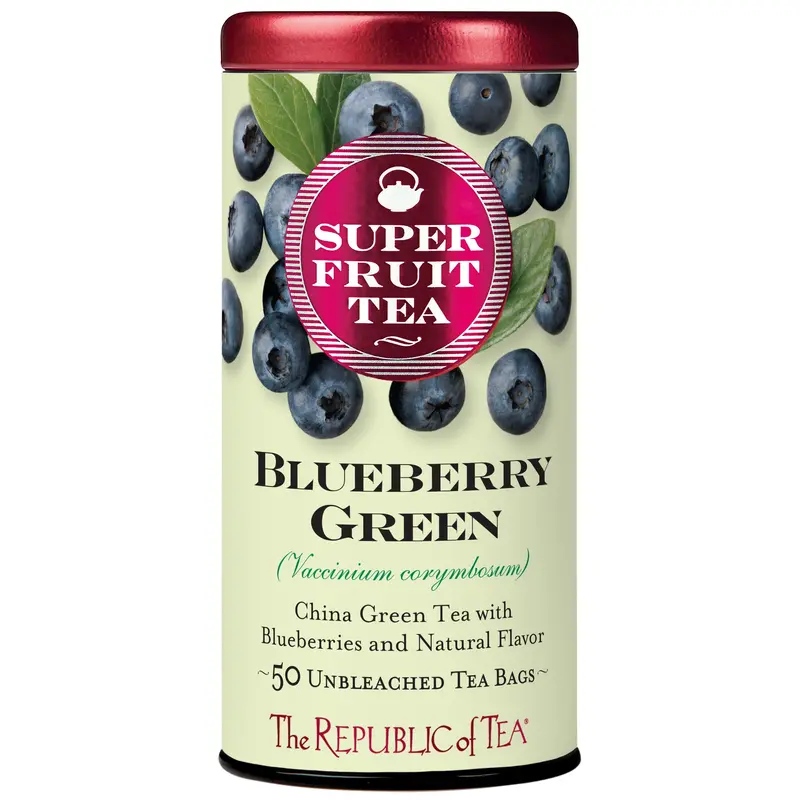 The Republic Of Tea Blueberry Green Superfruit Blend – 50-Count Tin 1