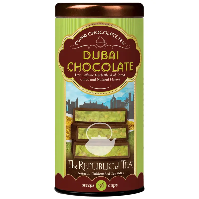The Republic Of Tea Dubai Chocolate Cuppa Herbal Infusion – 36 Count 1