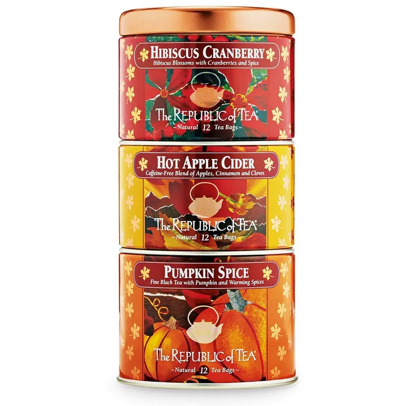 The Republic Of Tea Harvest Stackable Metal Tea Tin 1