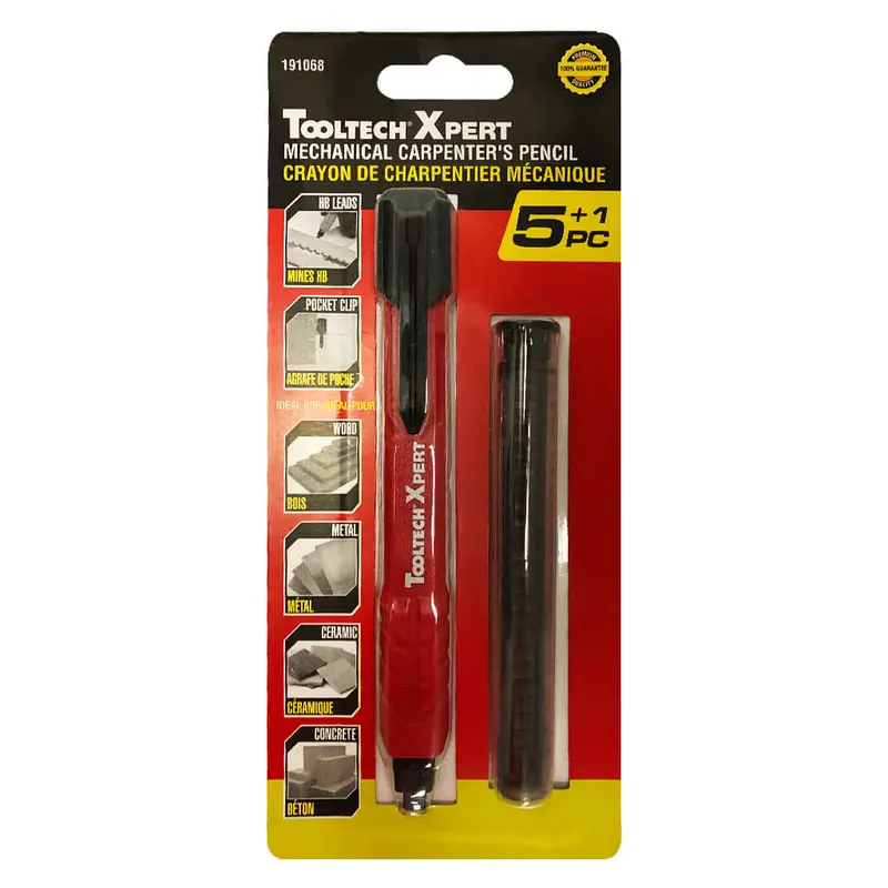 Tooltech 191068 Carpenter’S Thick-Lead Mechanical Pencil – Durable Drafting Tool 1