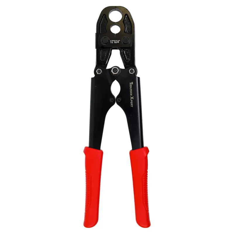 Tooltech Dual-Size Pex Crimp Tool — Supports 1/2-Inch And 3/4-Inch Fittings 1