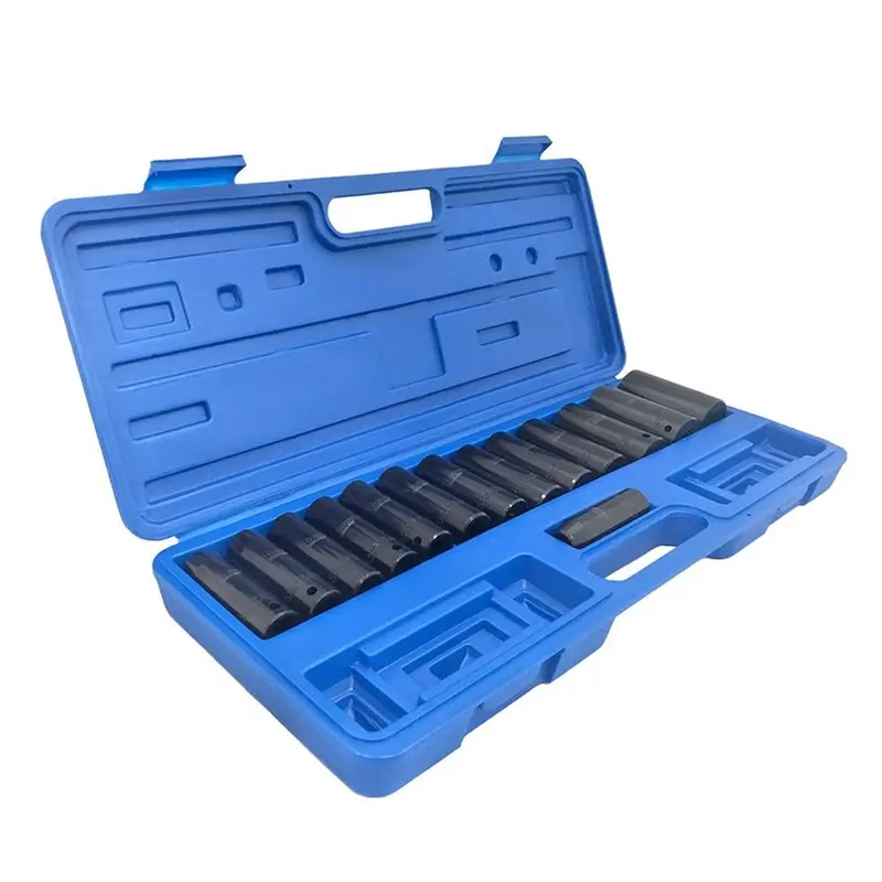 Toolway 701585 1/2-Inch Drive Deep Chrome Vanadium Sae Impact Socket Set – 15-Piece 1