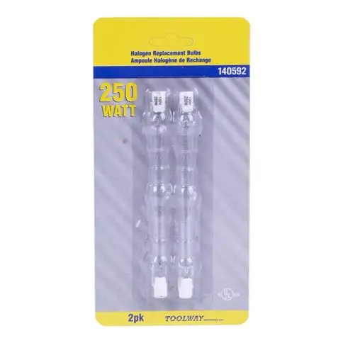 Toolway Halogen Light Bulb – 250W, 2-Pack 1
