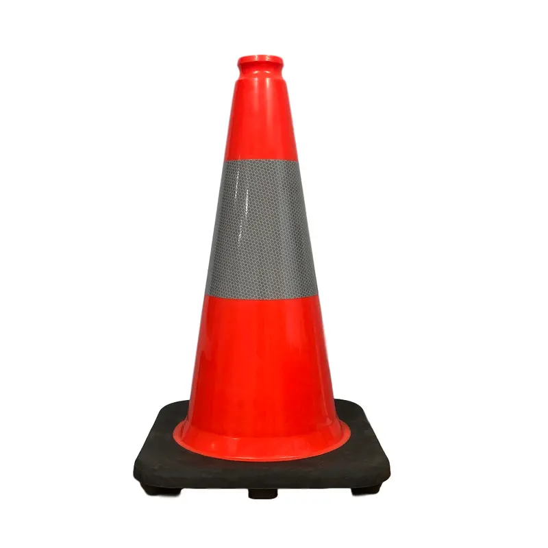 Trafic Zone Cob-Tc-45Hip 6-Inch High-Intensity Prismatic Traffic Cone — White With Hip Collar 1