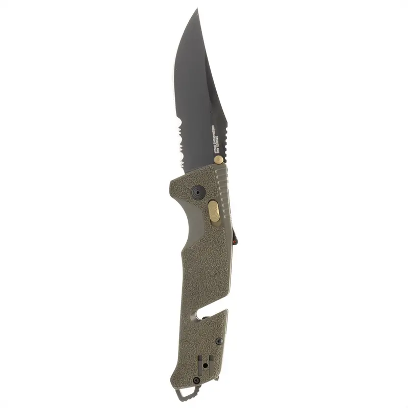 Trident At Flat Dark Earth Knife – Tanto Blade, Fde-Coated Handle, Tactical Ready 1