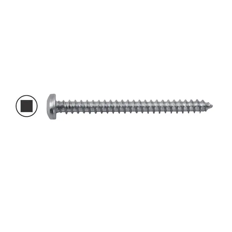 Type A Steel Tapping Screws – #12 X 3 In., Pan Head With Square Socket (1,000/Box) 1