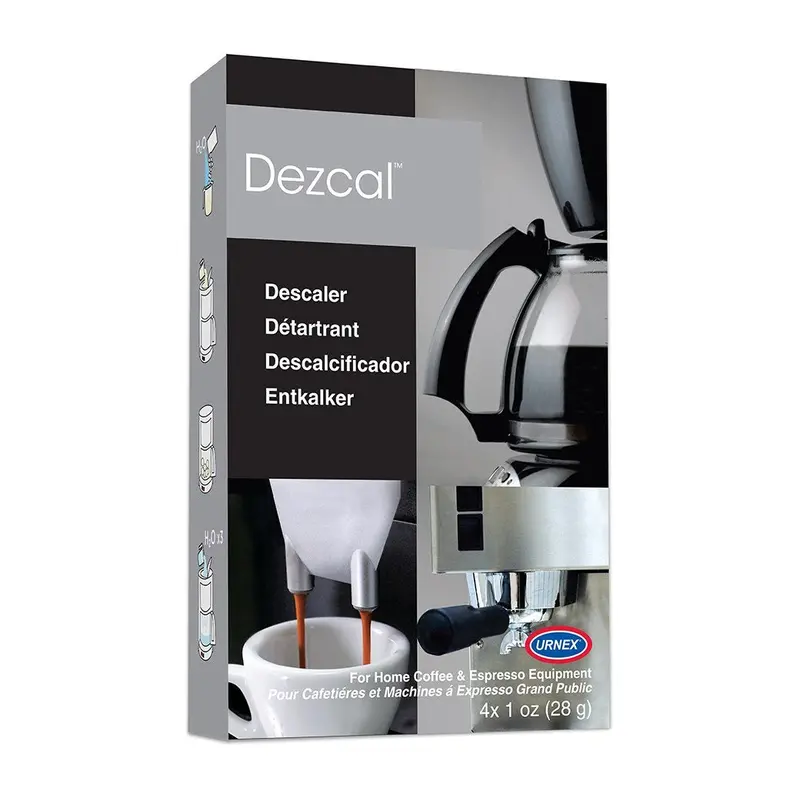 Urnex Dezcal Activated Descaler Powder – 4-Pack Convenience Bundle 1