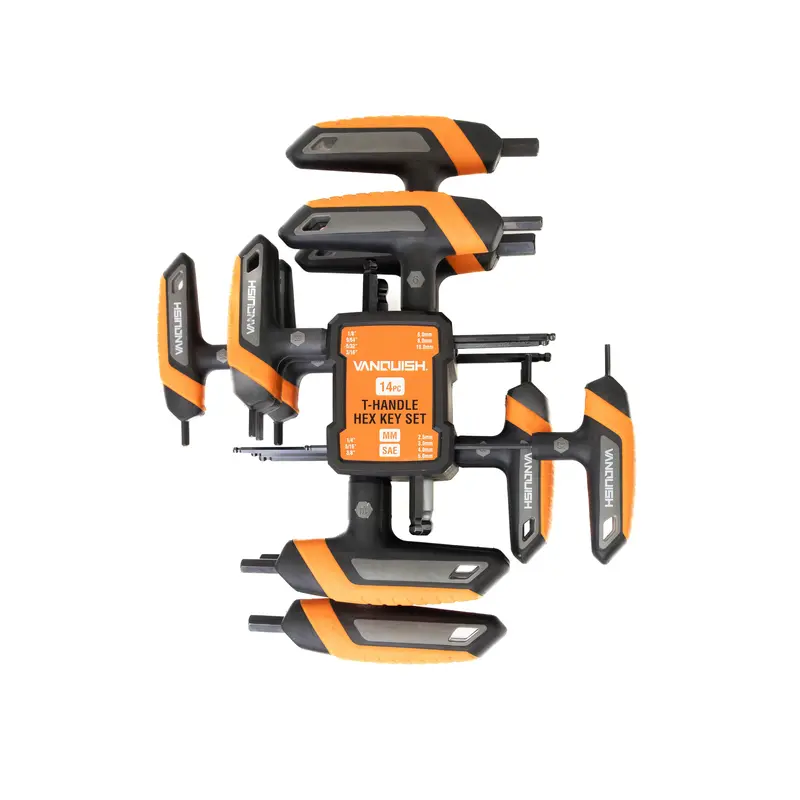 Vanquish 14-Piece T-Handle Hex Key Set With Ergonomic Grip 1