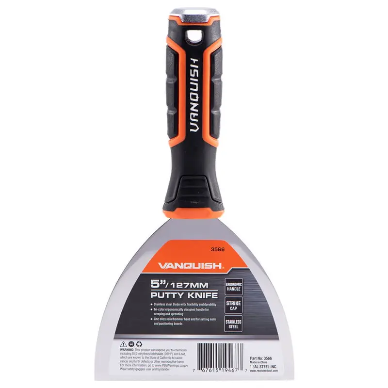 Vanquish 5-Inch (127 Mm) Durable Putty Knife For Heavy-Duty Finishing 1