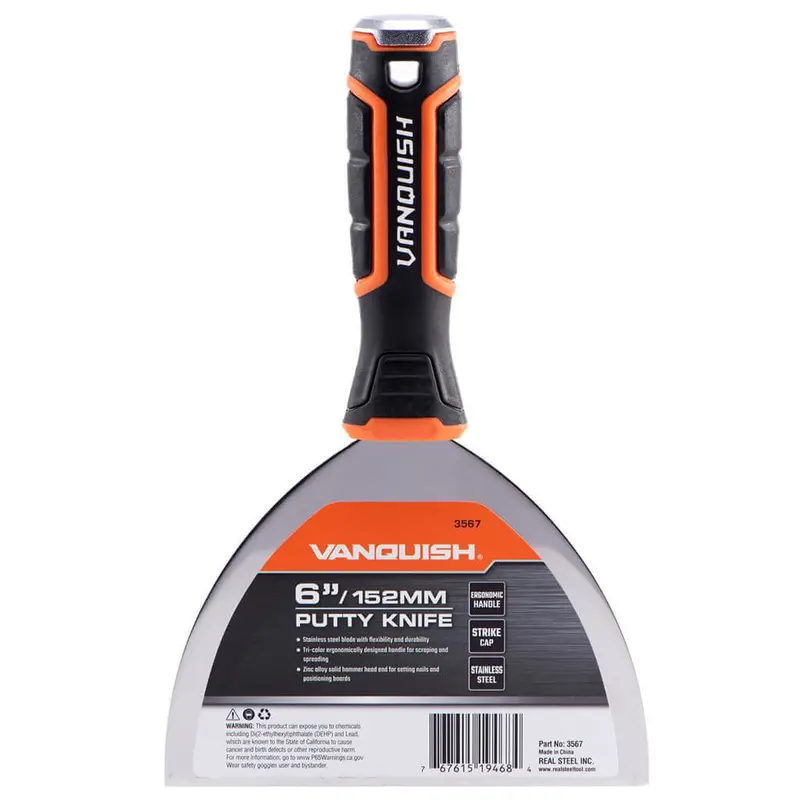 Vanquish 6-Inch (152 Mm) Stainless Steel Putty Knife For Professional Taping 1