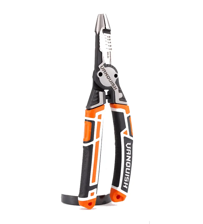 Vanquish Heavy-Duty Offset Wire Stripper – 8 In. 1