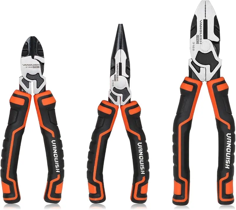 Vanquish High-Leverage Pliers Kit For Tight-Space Gripping And Bending 1