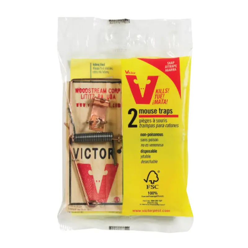 Victor Classic Wooden Mouse Trap With Metal Pedal – 2-Pack Set 1