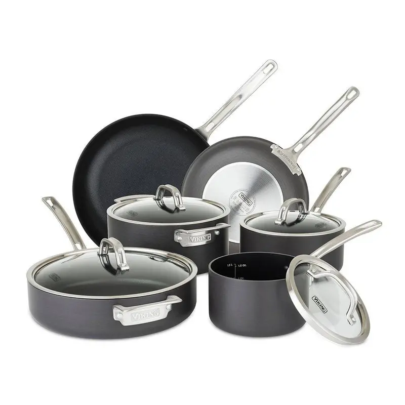 Viking Hard-Anodized Nonstick 10-Piece Cookware Set – Complete Kitchen Collection 1