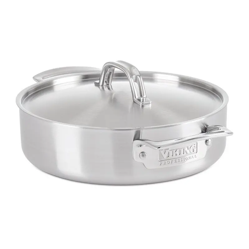 Viking Professional 5-Ply 3.4-Quart Stainless Steel Casserole Pan – Satin Finish 1