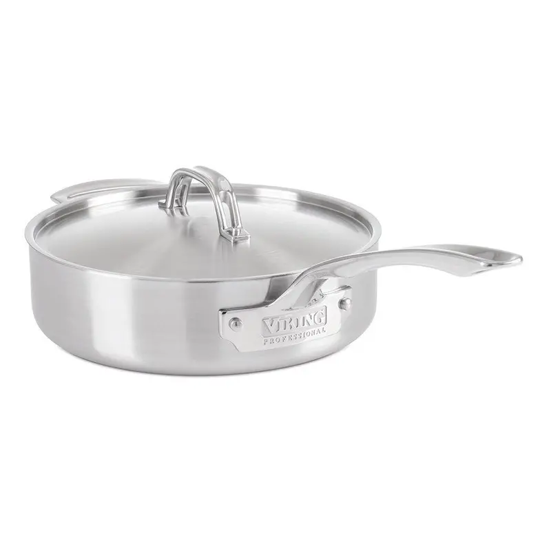 Viking Professional 5-Ply 3.4-Quart Stainless Steel Saute Pan – Satin Finish 1