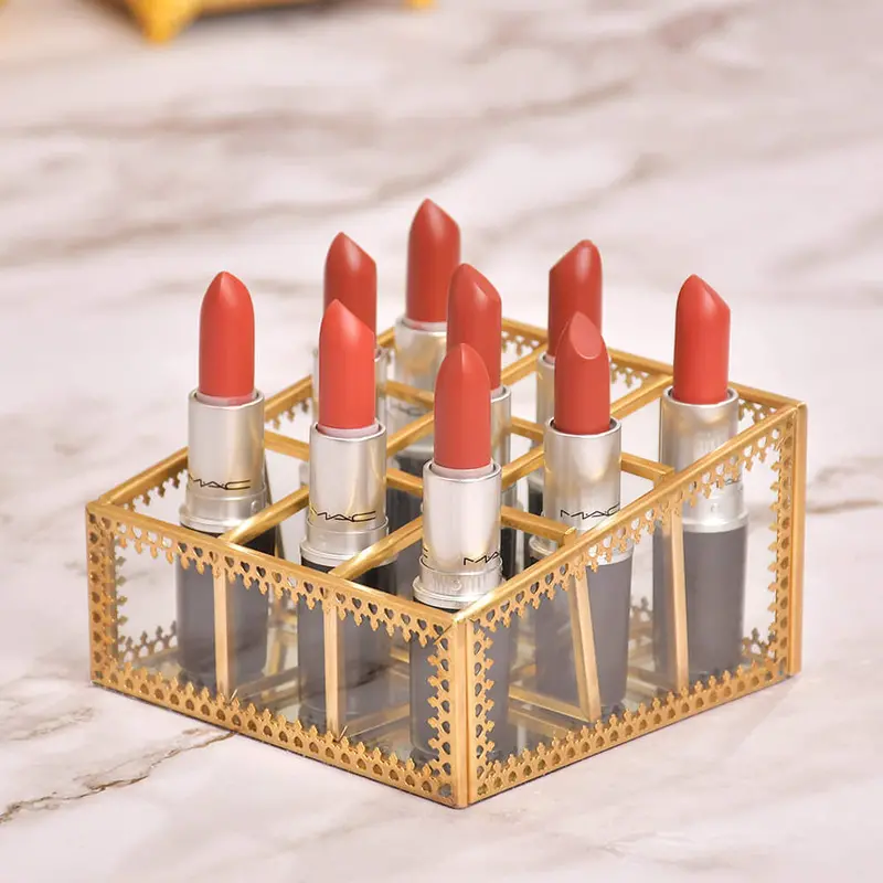 Vintage Gold-Plated Lipstick Storage Box 1
