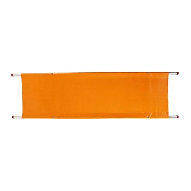 Wasip Aluminum Folding Stretcher – Orange Double-Fold Design With Nylon Support Bed 1