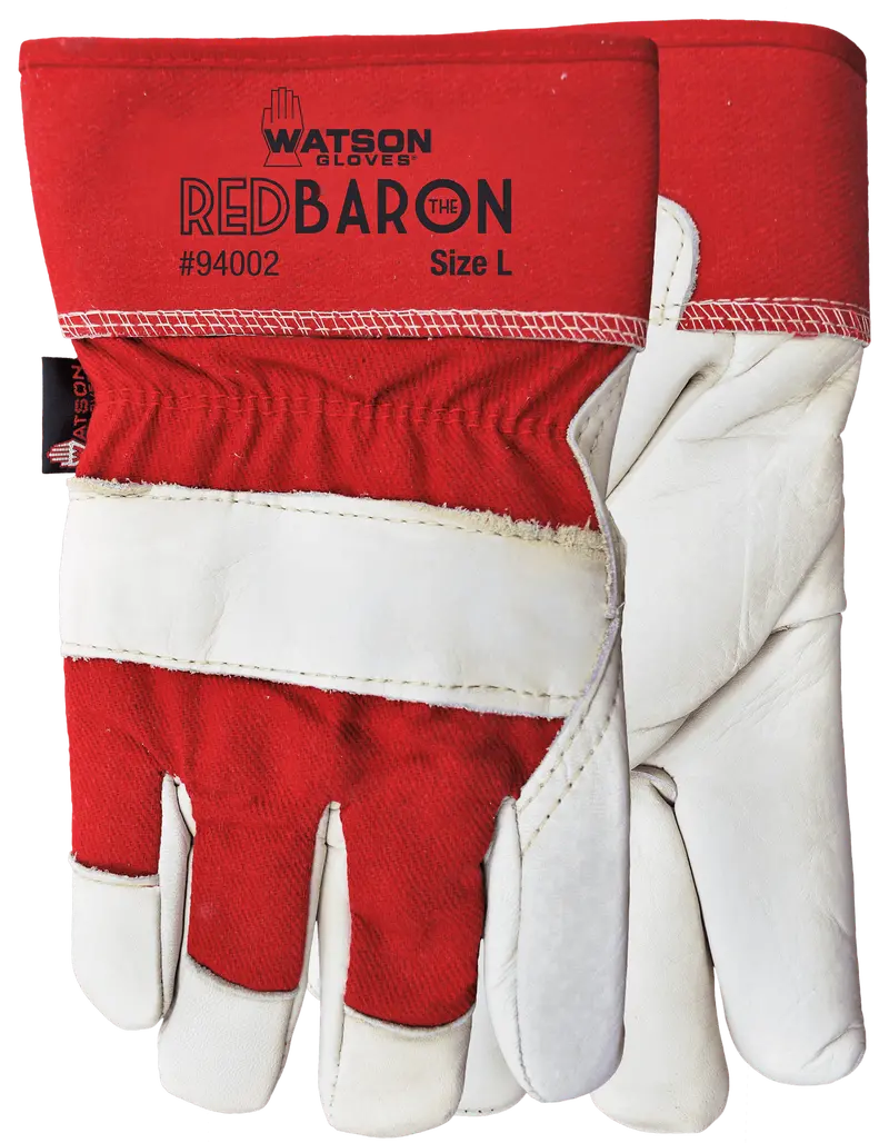 Watson Red Baron Sherpa-Lined Cowhide Work Gloves – Full-Grain Leather, Thermal Lining 1