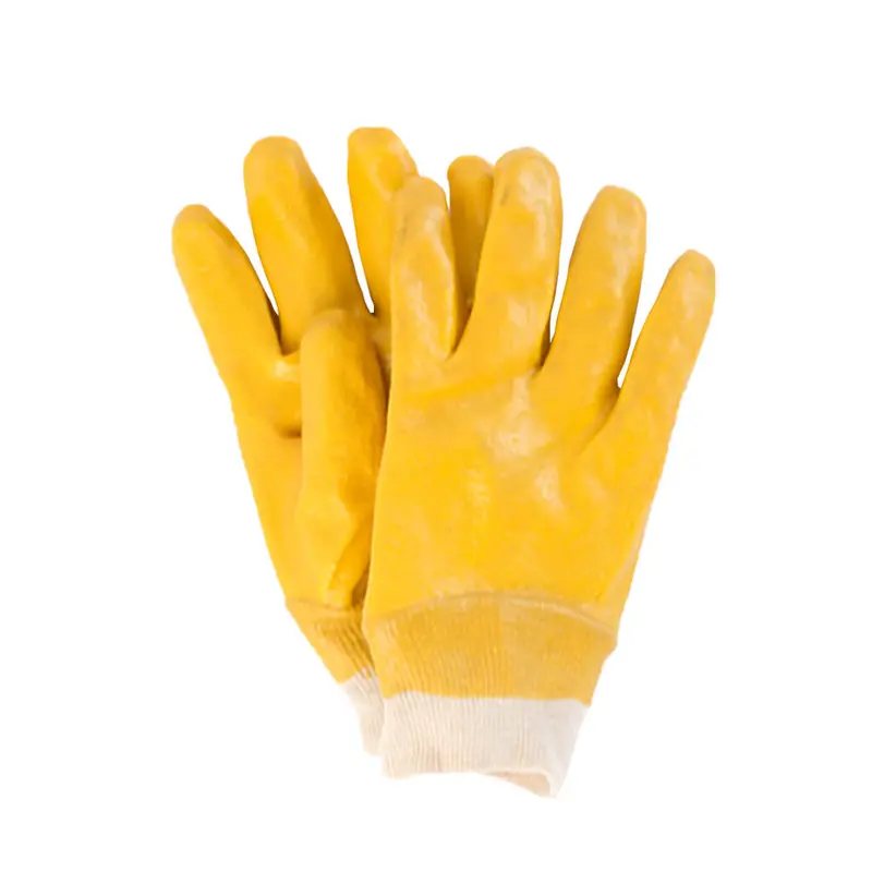 Wayne Safety 11I-Hki100Yu Yellow Knit-Wrist Pvc-Coated Gloves For Men – 12-Pack 1