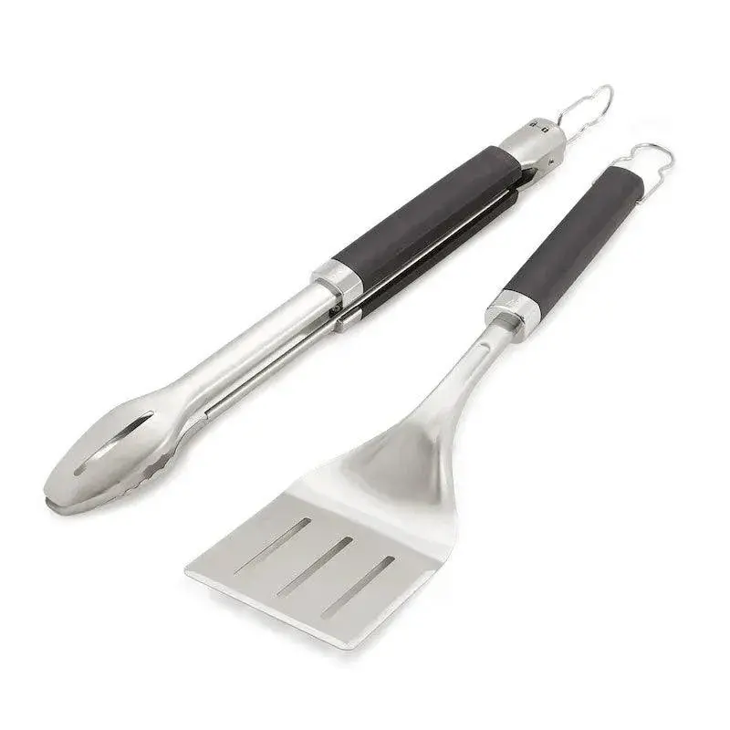 Weber Precision Grill Tongs And Stainless Steel Spatula Set 1