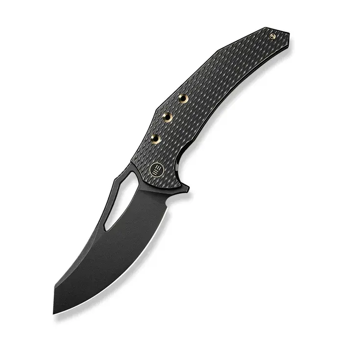 Weknife Epaulette Flipper Knife With Diamond-Textured Black Titanium Handle And M390 Blade 1