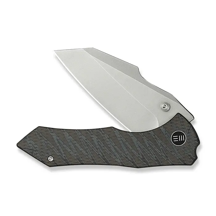 Weknife High-Fin Xl Folder – Flamed Titanium Handle With Diamond & Tiger Stripe Texture, Cpm-20Cv Blade (3.48") 1