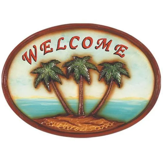 Welcome Palm Tree Entryway Sign 1
